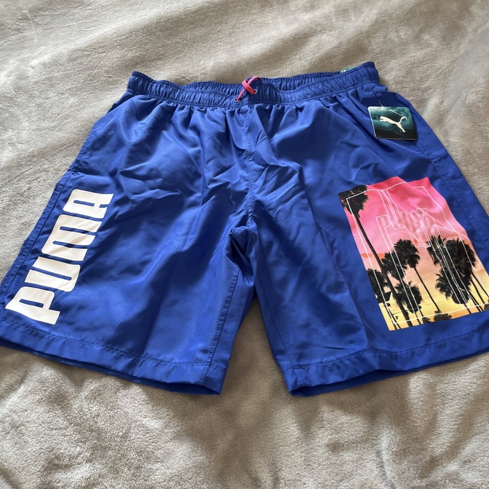 PUMA Men's Graphic Booster Shorts, Size  M Casual Athletic Bottoms